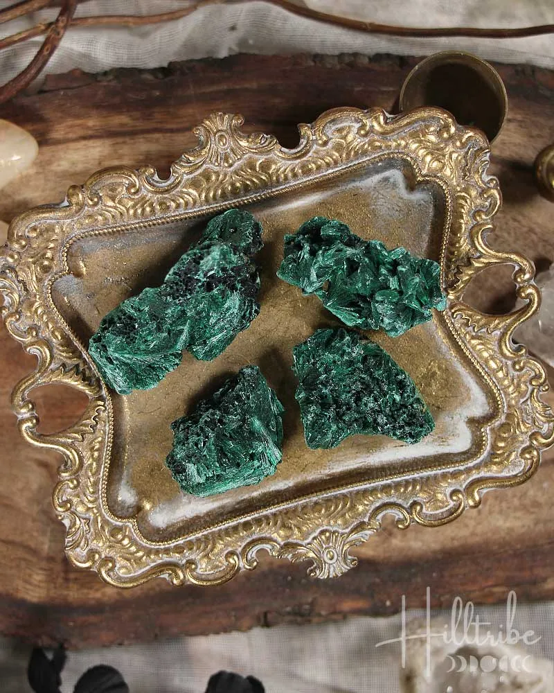 Natural Fibrous Malachite