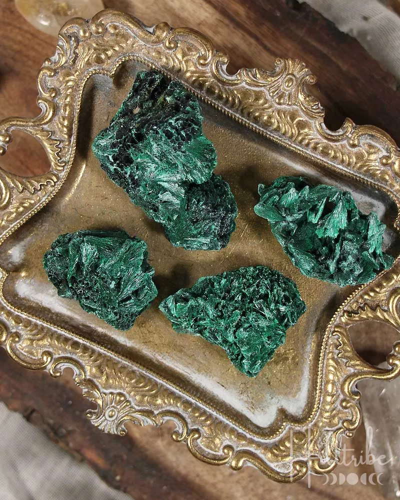 Natural Fibrous Malachite