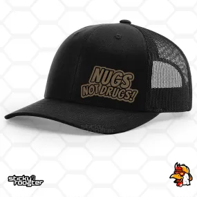 Nugs Not Drugs Leather Patch hat