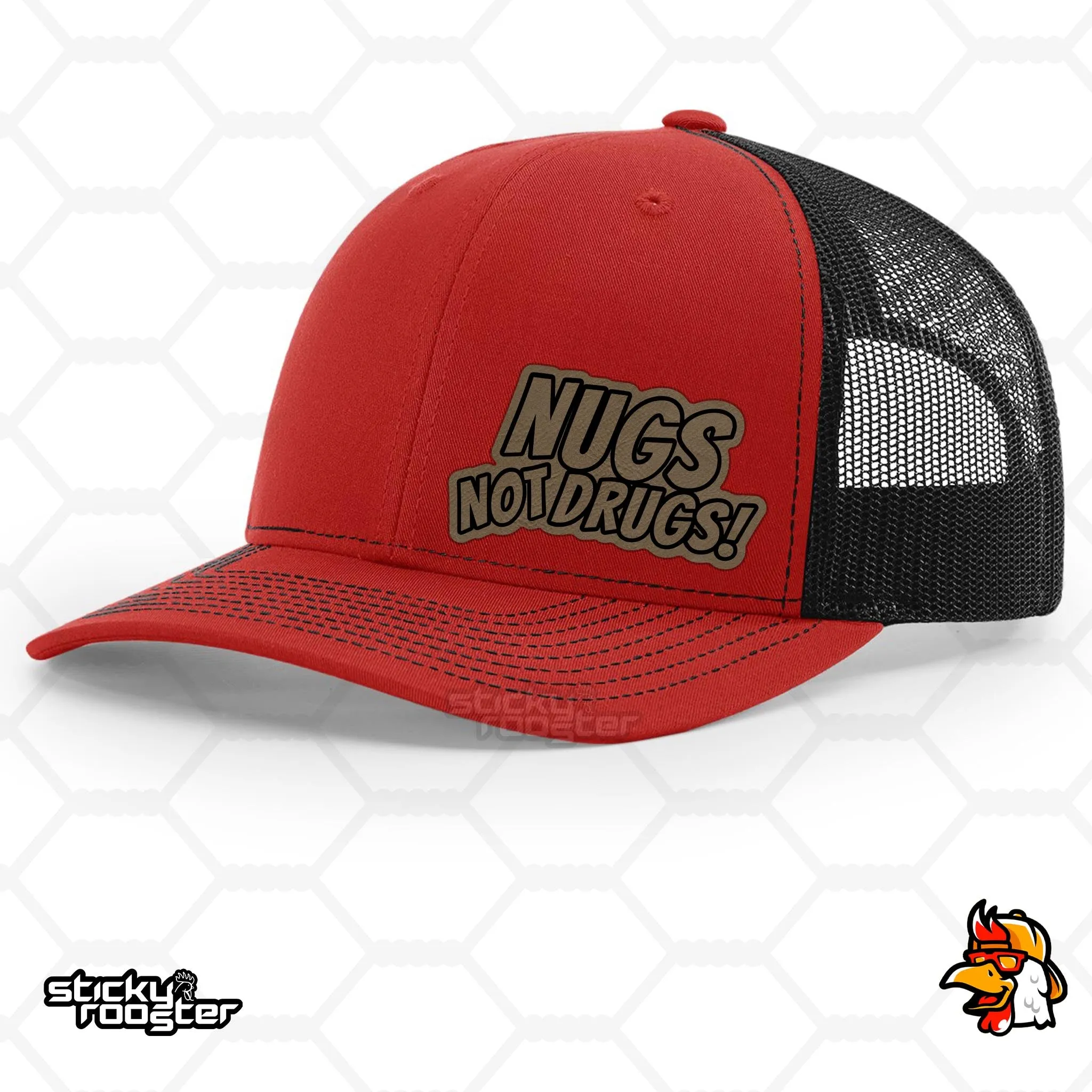 Nugs Not Drugs Leather Patch hat