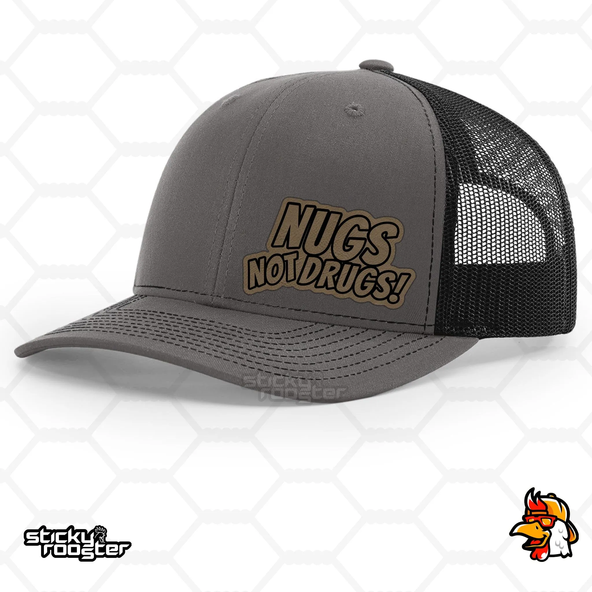 Nugs Not Drugs Leather Patch hat