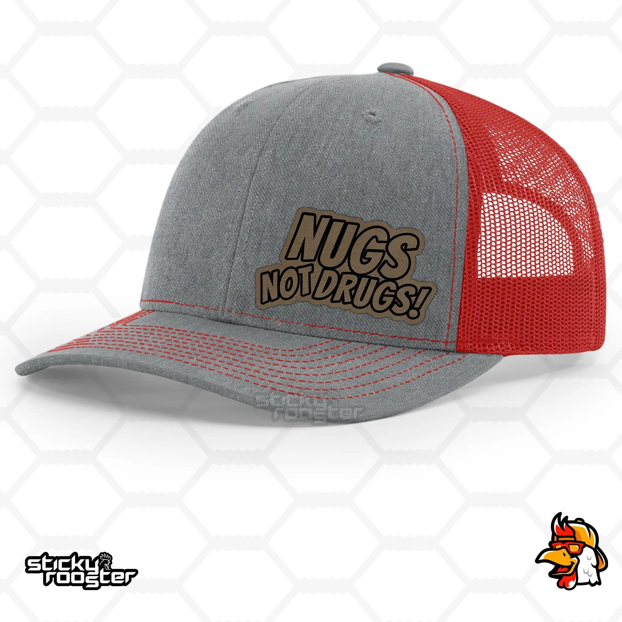 Nugs Not Drugs Leather Patch hat