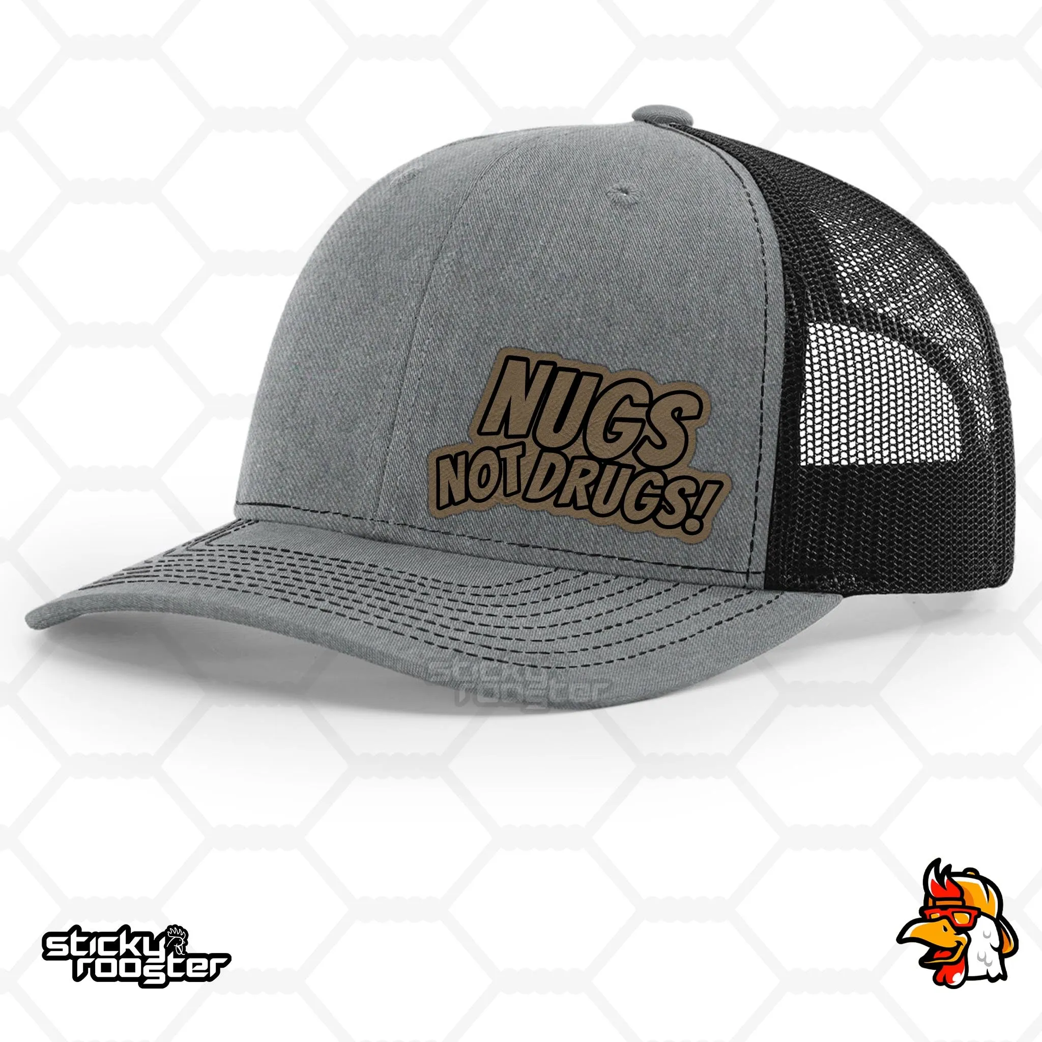 Nugs Not Drugs Leather Patch hat