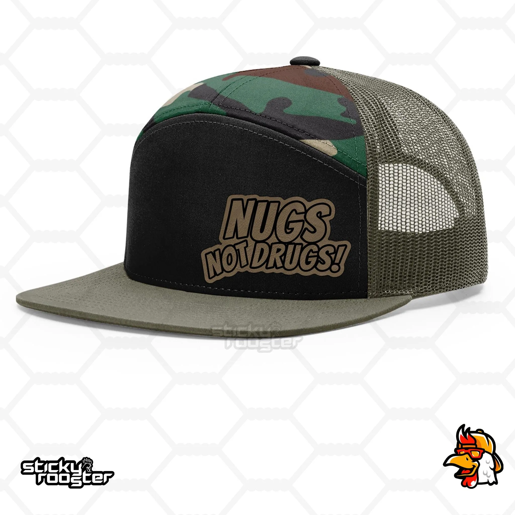 Nugs Not Drugs Leather Patch hat