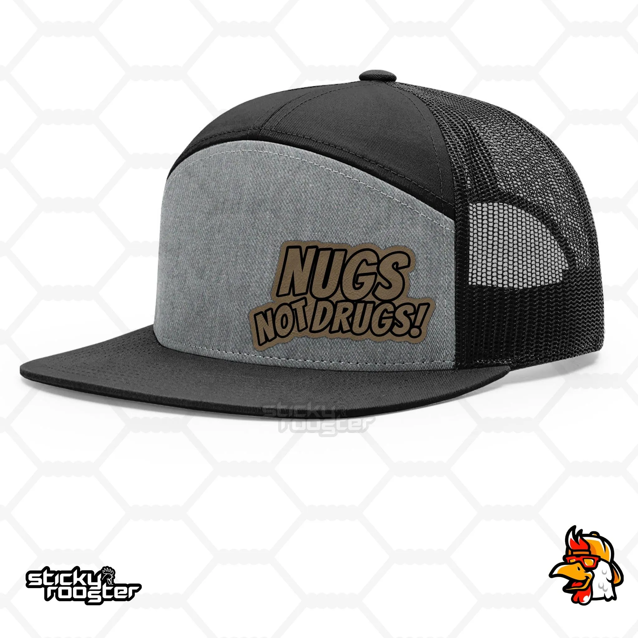 Nugs Not Drugs Leather Patch hat