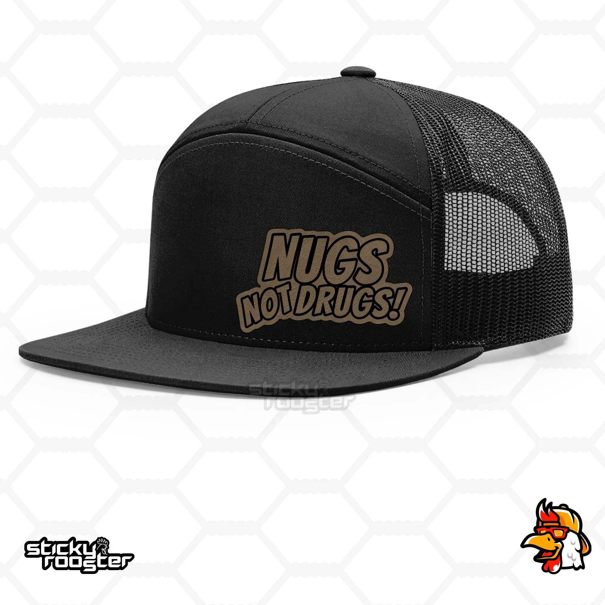 Nugs Not Drugs Leather Patch hat