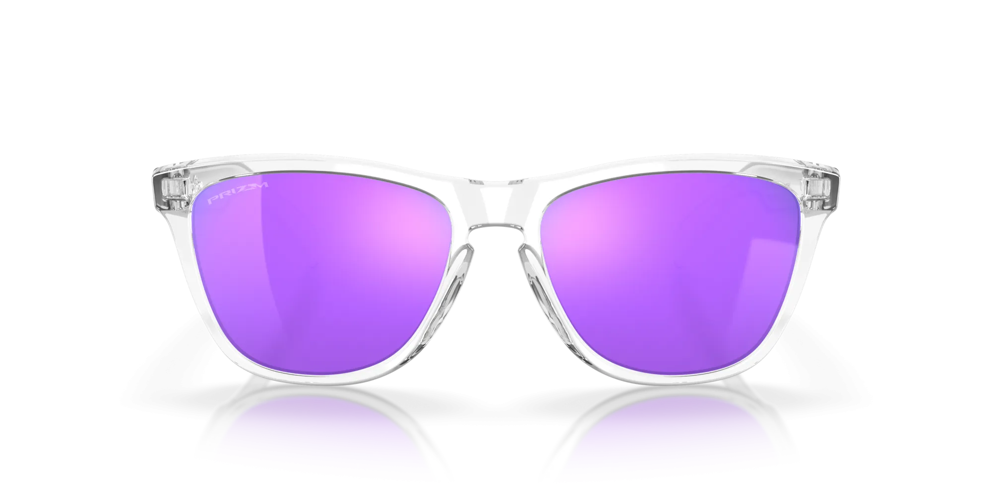 Oakley Frogskins Prizm Violet Lenses Polished Clear Frame