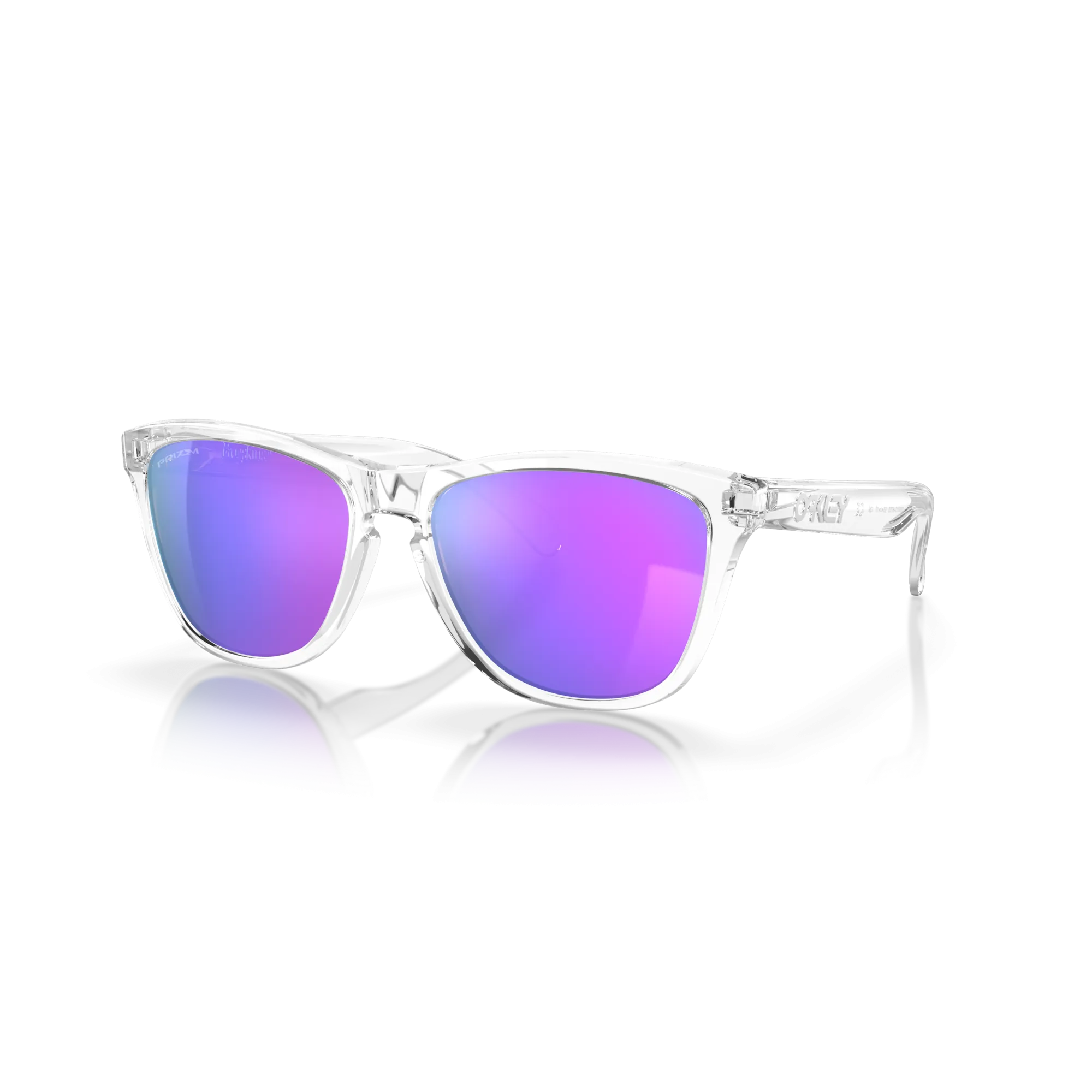 Oakley Frogskins Prizm Violet Lenses Polished Clear Frame