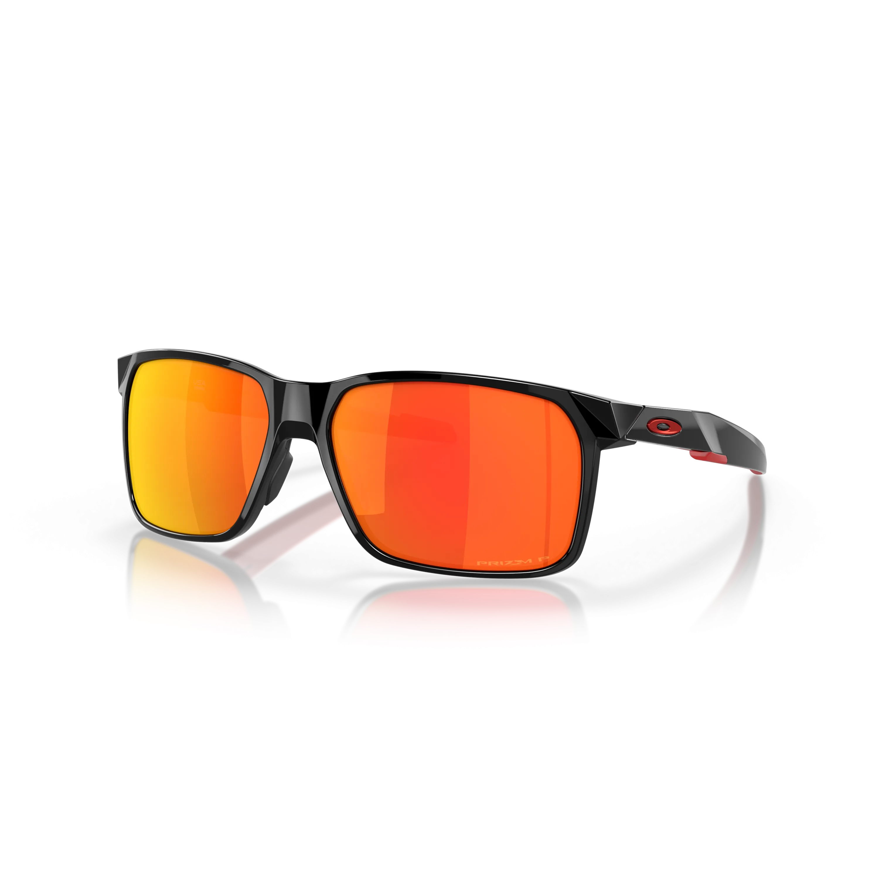 Oakley Portal Prizm Ruby Polarized Lenses - Polished Black Frame