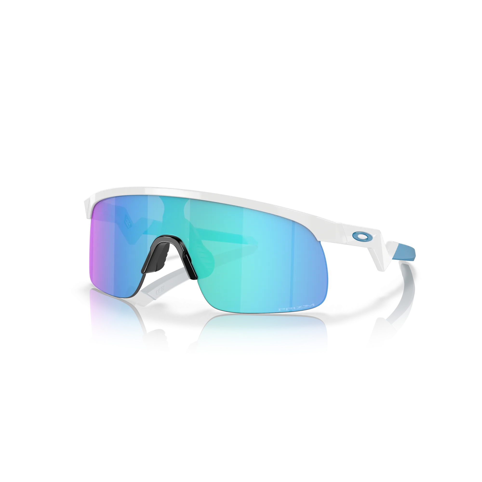 Oakley Resistor Prizm Sapphire Lenses Polished White Frame - (Youth Fit)