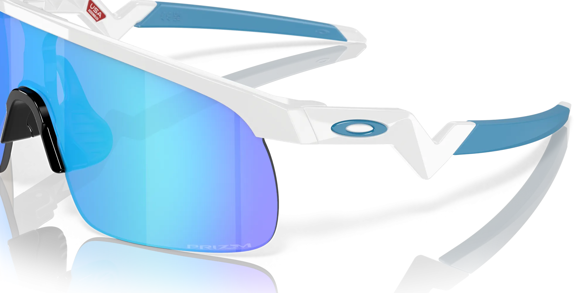 Oakley Resistor Prizm Sapphire Lenses Polished White Frame - (Youth Fit)