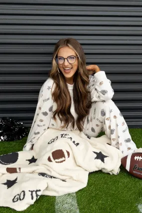 " Go Team" Football Blanket