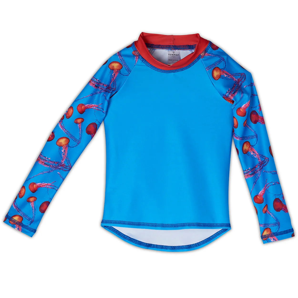 Red Jellyfish 2-pc Rash Guard Set UPF 50  for Boys