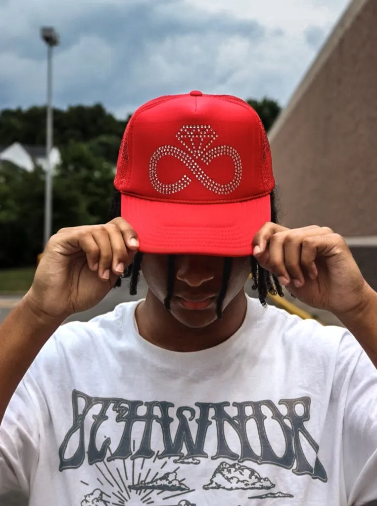 Red trucker hat