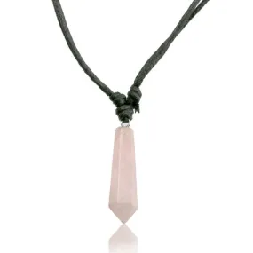 Rose Quartz Drop Adjustable Necklace