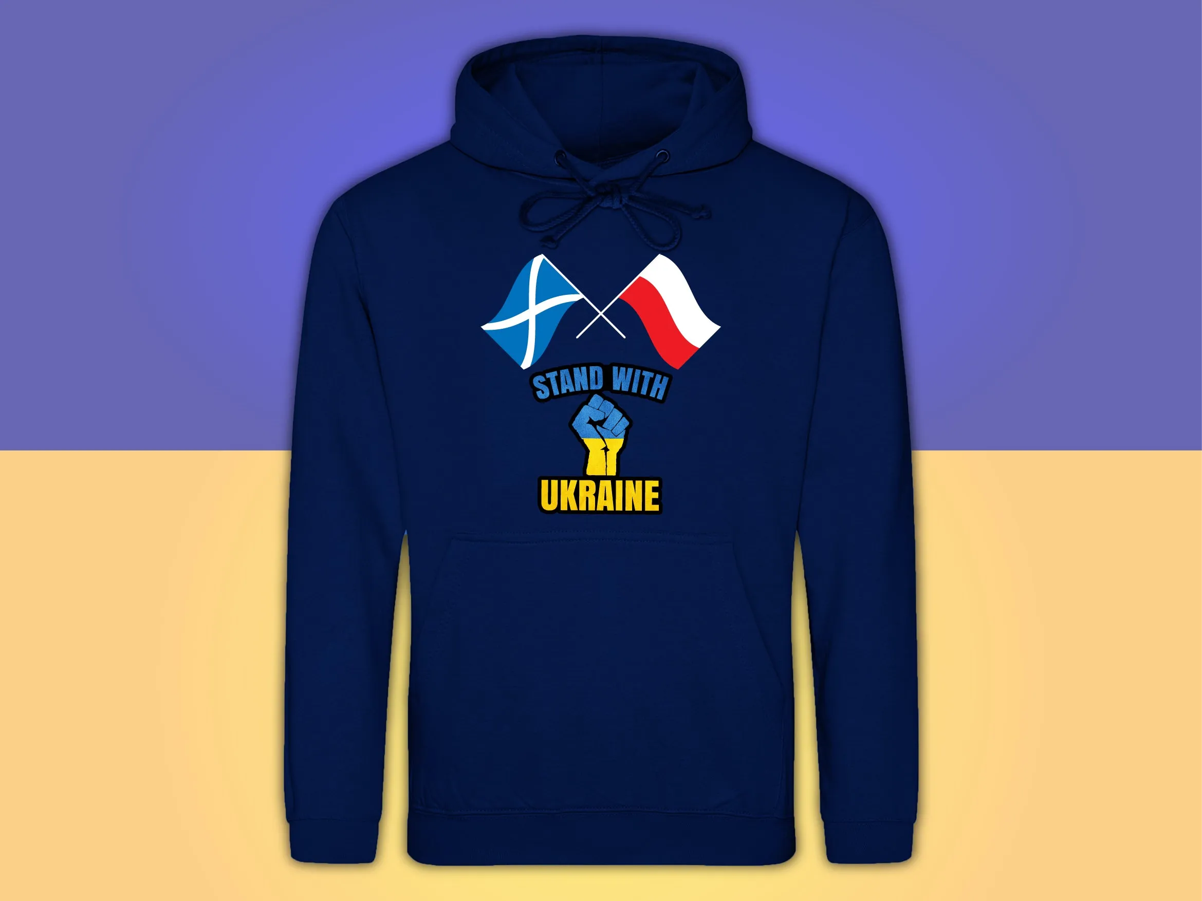 Scotland Poland Football Euro Kibic Glasgow 2022 Hooded sweatshirt hoodie - DONATION TO SUPPORT UKRAINE