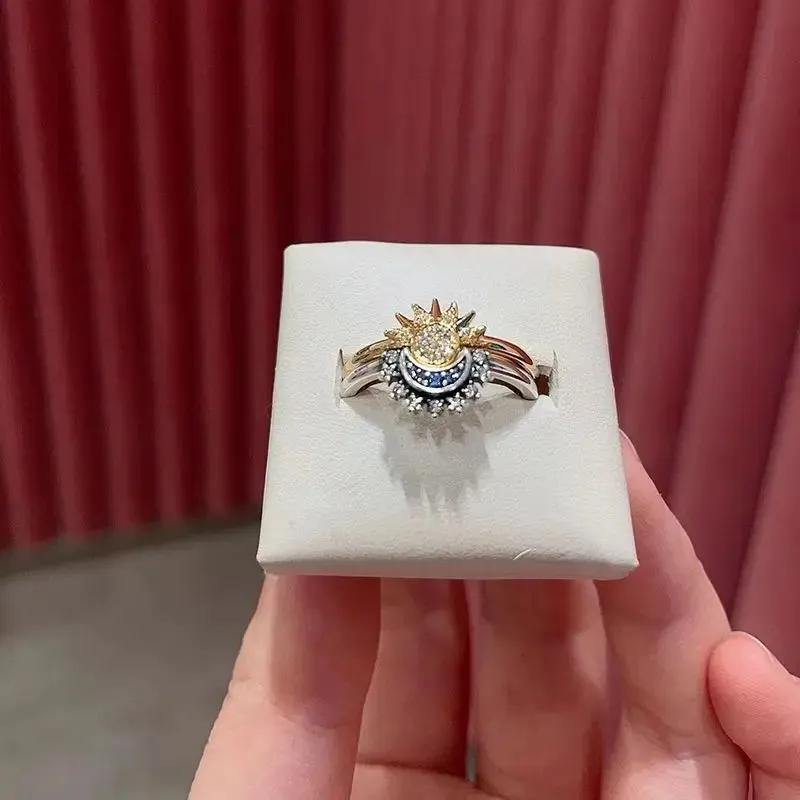 Sun and Moon Couple Ring