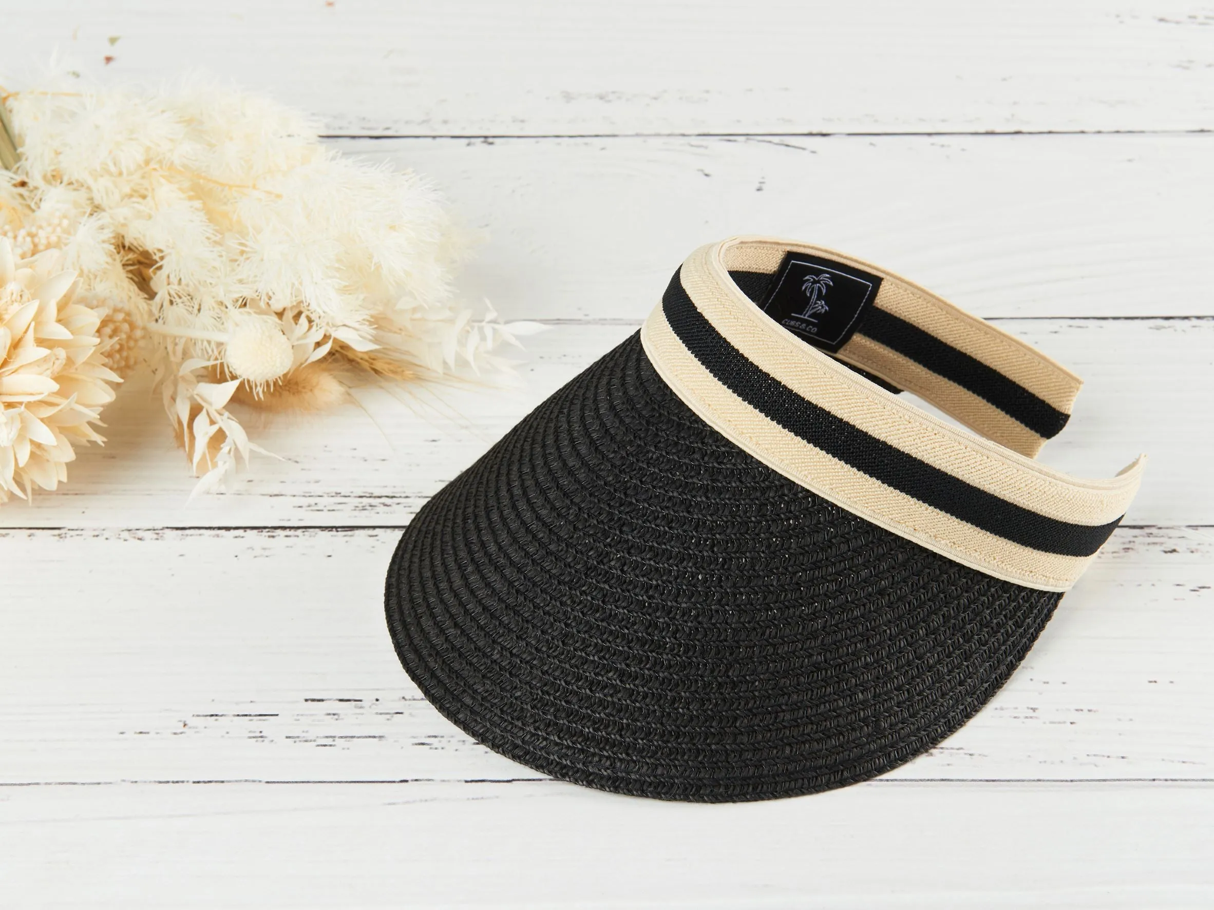 Sun Visor Hat - Black (Kids-Adults)