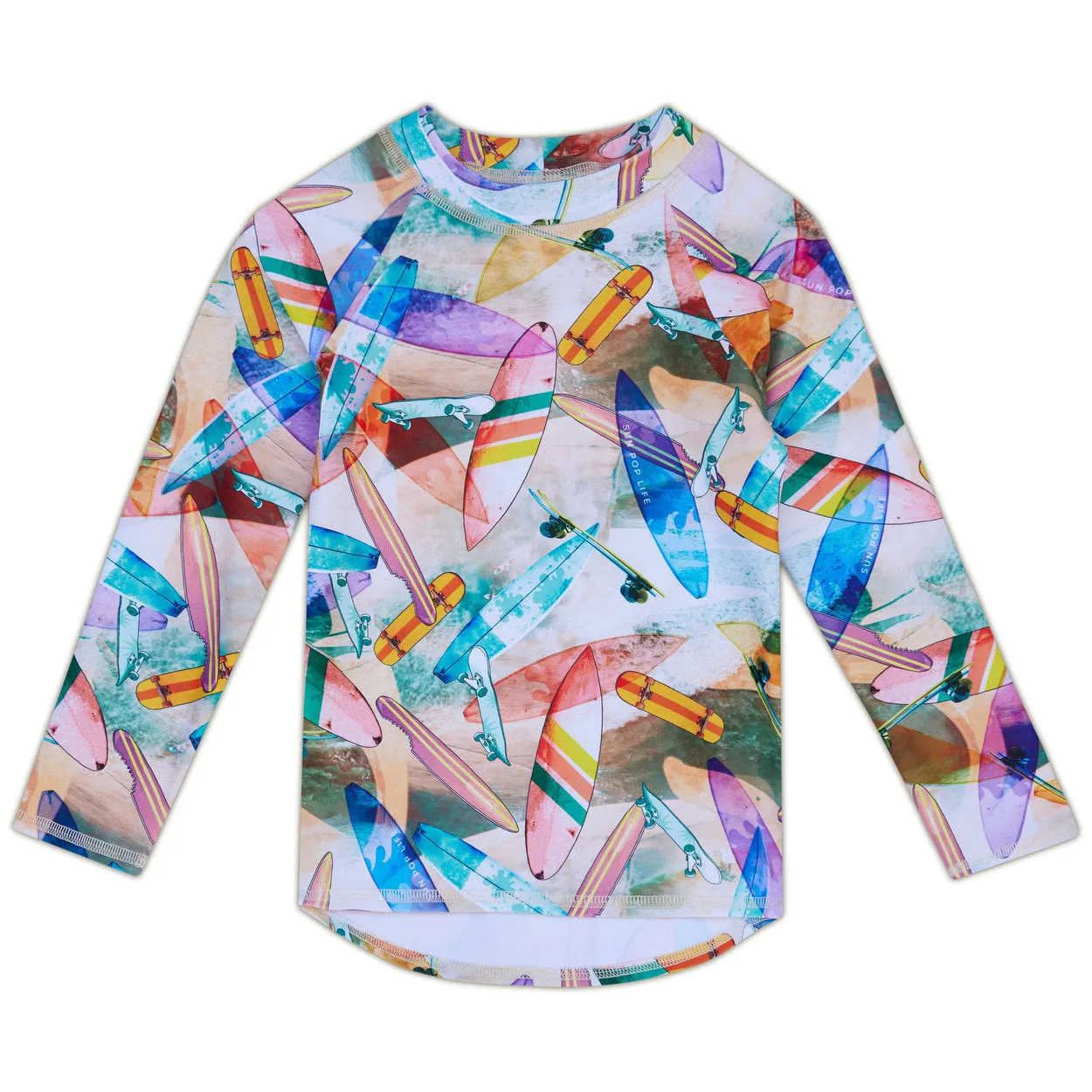 Surf & Skates Long-Sleeve Rashguard Top UPF 50 