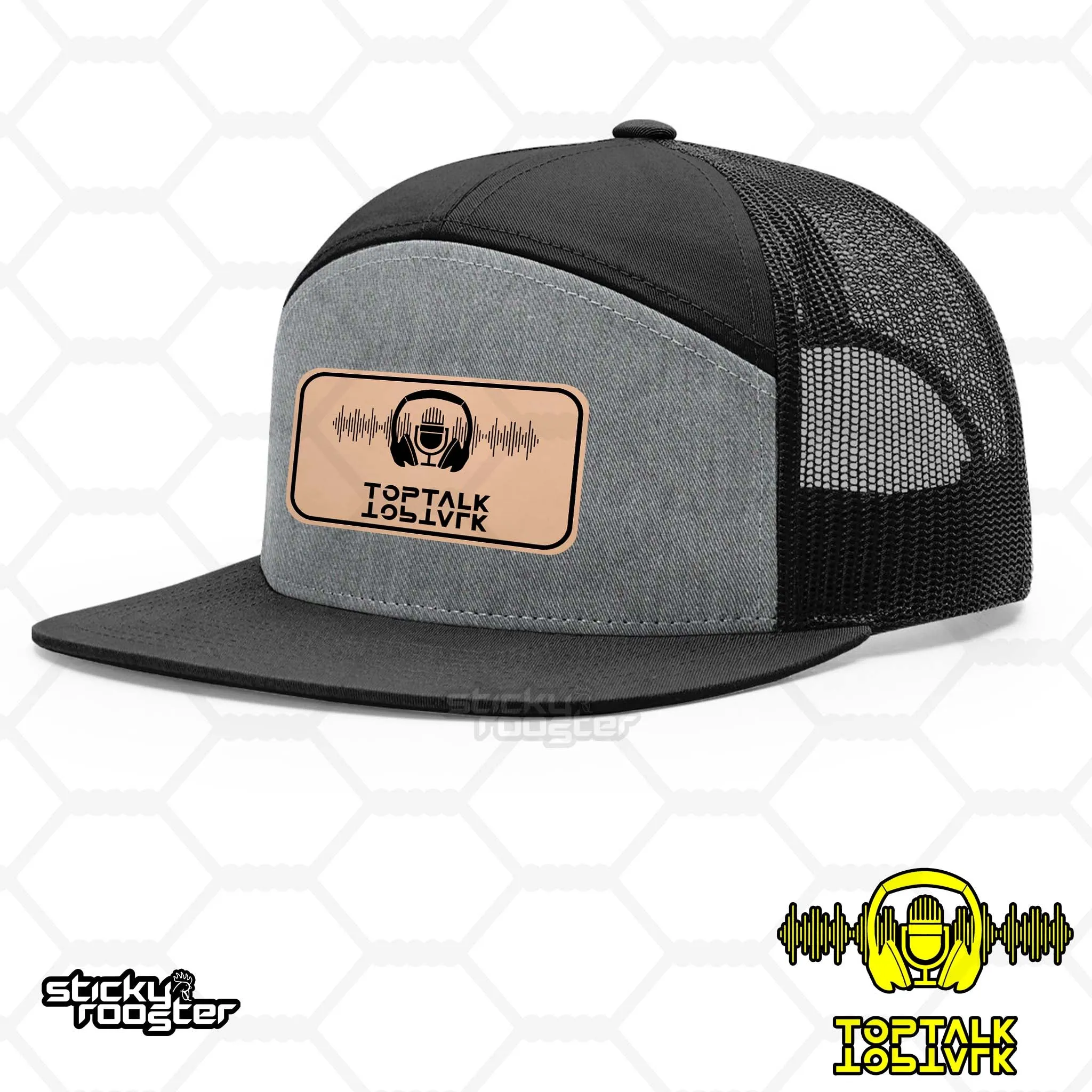 TOPtalk Leather Patch hat