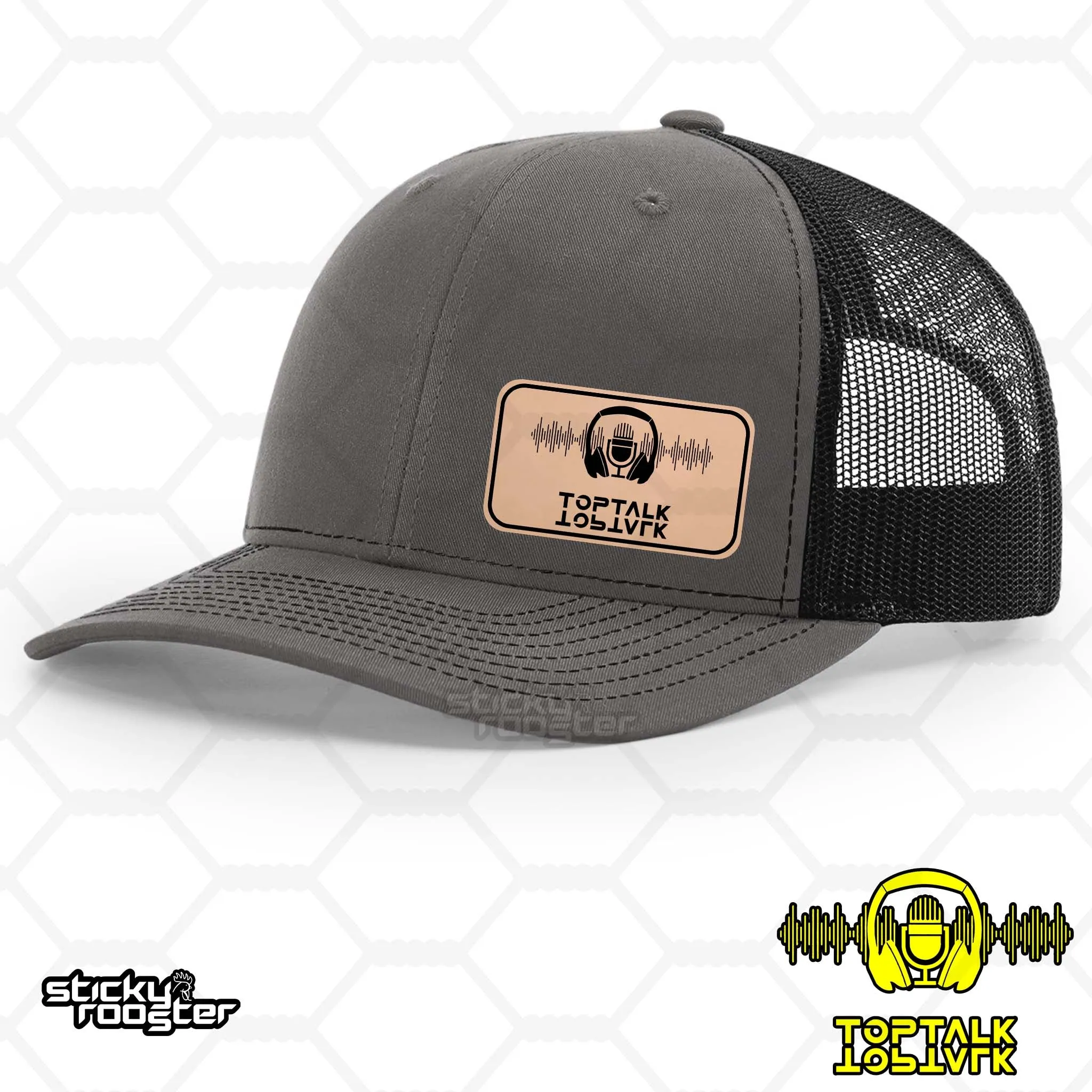 TOPtalk Leather Patch hat