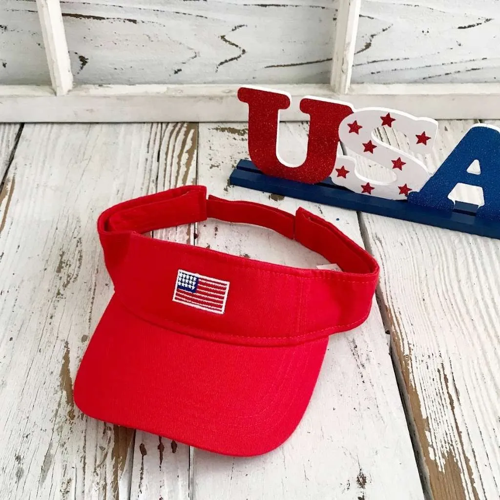 USA Flag Visor Cap