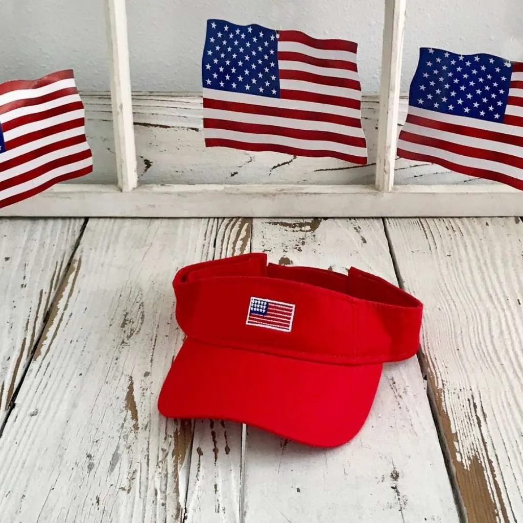 USA Flag Visor Cap