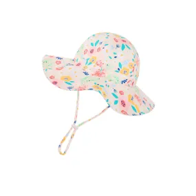 Wide Brim Baby Sun Hat in Daisy Days